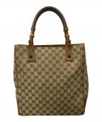 GUCCIグッチ）の古着「ハンドバッグ ブラウン バンブー」｜ブラウン