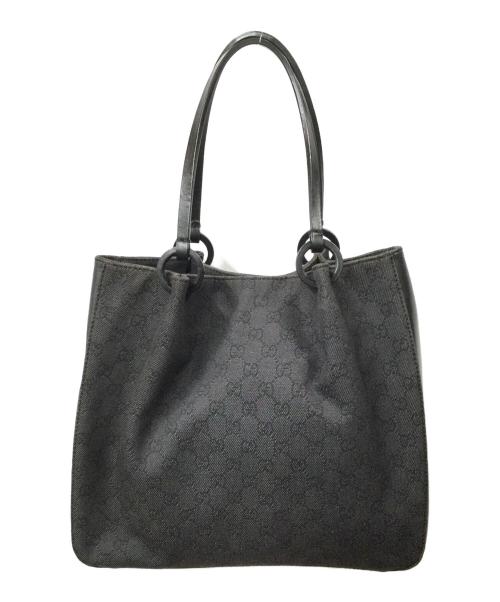 GUCCI（グッチ）GUCCI (グッチ) トートバッグ ブラック ブラウンの古着・服飾アイテム