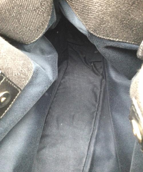 GUCCI（グッチ）GUCCI (グッチ) トートバッグ ブラック ブラウンの古着・服飾アイテム