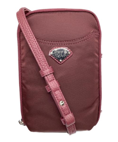 COCOCELUX GOLD（ココセリュックスゴールド）COCOCELUX GOLD (ココセリュックスゴールド) POCONO NYLON ｽﾏﾎﾎﾟｹｯﾄ付ｳｫﾚｯﾄｼｮﾙﾀﾞｰﾊﾞｯｸﾞ ワインレッド 未使用品の古着・服飾アイテム