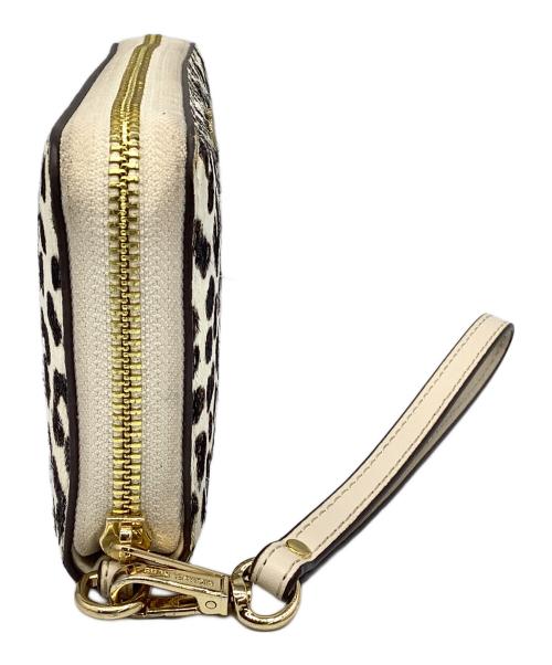 MICHAEL KORS（マイケル・コース）MICHAEL KORS (マイケルコース) ラウンドファスナー財布　ブラック×ホワイト ブラック×ホワイトの古着・服飾アイテム