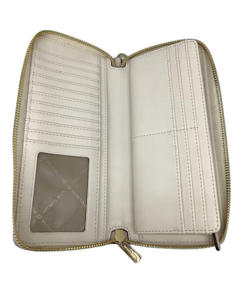 MICHAEL KORS（マイケル・コース）MICHAEL KORS (マイケルコース) ラウンドファスナー財布　ブラック×ホワイト ブラック×ホワイトの古着・服飾アイテム