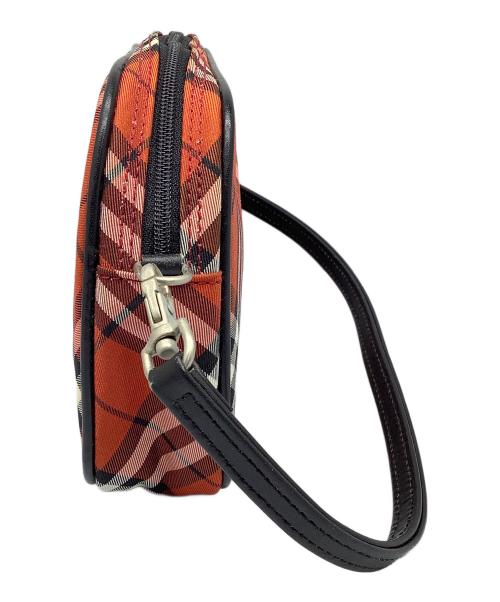 BURBERRY BLUE LABEL（バーバリーロンドンブルーレーベル）BURBERRY BLUE LABEL (バーバリーロンドンブルーレーベル) ポーチ　ノバチェック レッド レッドの古着・服飾アイテム