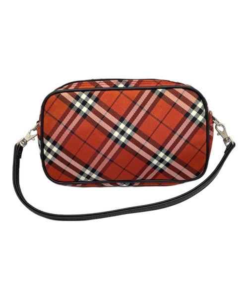 BURBERRY BLUE LABEL（バーバリーロンドンブルーレーベル）BURBERRY BLUE LABEL (バーバリーロンドンブルーレーベル) ポーチ　ノバチェック レッド レッドの古着・服飾アイテム