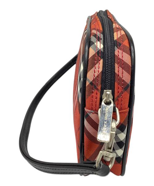 BURBERRY BLUE LABEL（バーバリーロンドンブルーレーベル）BURBERRY BLUE LABEL (バーバリーロンドンブルーレーベル) ポーチ　ノバチェック レッド レッドの古着・服飾アイテム