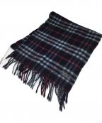 Burberry'sバーバリー）の古着「カシミヤストール ネイビー」｜ネイビー