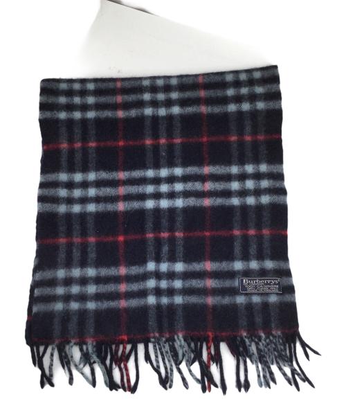 Burberry's（バーバリー）Burberry's (バーバリーズ) カシミヤストール ネイビー ネイビーの古着・服飾アイテム