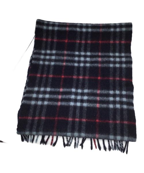 Burberry's（バーバリー）Burberry's (バーバリーズ) カシミヤストール ネイビー ネイビーの古着・服飾アイテム
