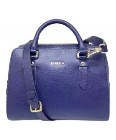 中古・古着通販】FURLA (フルラ) パイパーハンドバッグ ネイビー
