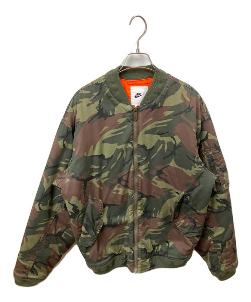 NIKE（ナイキ）NIKE (ナイキ) MA-1フライトジャケット グリーン サイズ:Sの古着・服飾アイテム