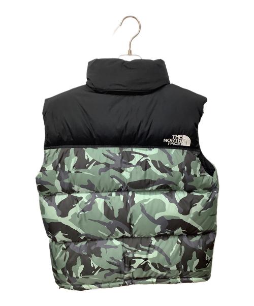 THE NORTH FACE（ザ ノース フェイス）THE NORTH FACE (ザ ノース フェイス) ノベルティーヌプシベスト ブラック×グリーン サイズ:XLの古着・服飾アイテム