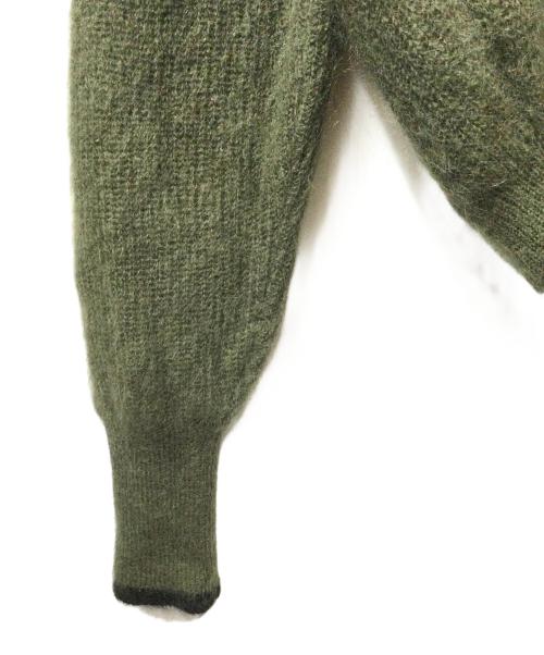 CHAMOIS V（シャミーヴィ）CHAMOIS V (シャミーヴィ) モヘアニット オリーブ×ブラック　 オリーブ サイズ:6の古着・服飾アイテム