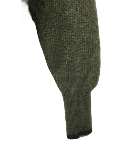 CHAMOIS V（シャミーヴィ）CHAMOIS V (シャミーヴィ) モヘアニット オリーブ×ブラック　 オリーブ サイズ:6の古着・服飾アイテム