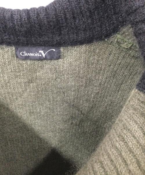 CHAMOIS V（シャミーヴィ）CHAMOIS V (シャミーヴィ) モヘアニット オリーブ×ブラック　 オリーブ サイズ:6の古着・服飾アイテム