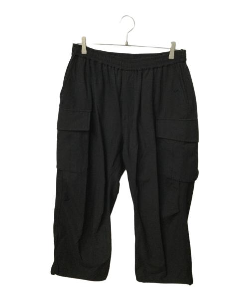 nano・universe（ナノ・ユニバース）nano・universe (ナノ・ユニバース) スリムストレッチ カーゴパンツ ブラック サイズ:Ｌの古着・服飾アイテム