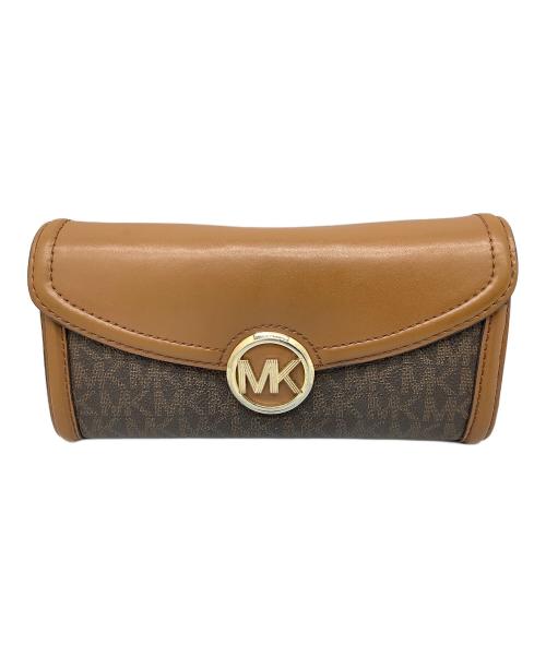 MICHAEL KORS（マイケル・コース）MICHAEL KORS (マイケルコース) 長財布　ブラウン ブラウンの古着・服飾アイテム