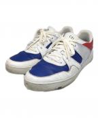 CELINEセリーヌ）の古着「ロゴレースアップローカットスニーカー」｜トリコロールカラー