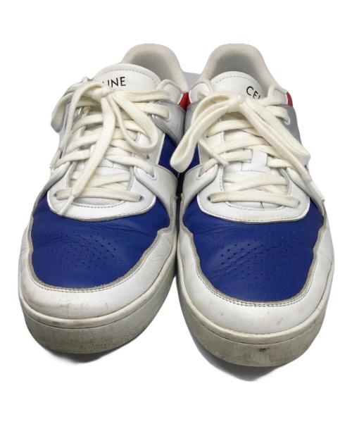 CELINE（セリーヌ）CELINE (セリーヌ) ロゴレースアップローカットスニーカー トリコロールカラー サイズ:42の古着・服飾アイテム
