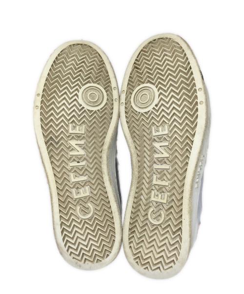 CELINE（セリーヌ）CELINE (セリーヌ) ロゴレースアップローカットスニーカー トリコロールカラー サイズ:42の古着・服飾アイテム