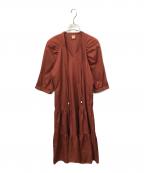 HUGO BOSSヒューゴ ボス）の古着「長袖ワンピース レッド」｜レッド