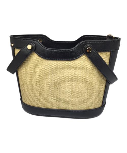 DIANA（ダイアナ）DIANA (ダイアナ) 2WAYバッグ フラワー ブラック×ベージュ ブラック×ベージュの古着・服飾アイテム