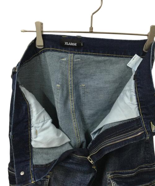 X-LARGE（エクストララージ）X-LARGE (エクストララージ) STRETCH DENIM CARGO PANTS  インディゴ サイズ:W34の古着・服飾アイテム