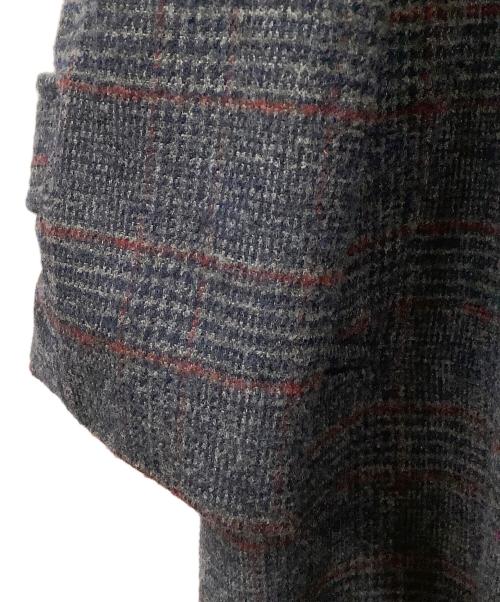 VAN（ヴァン）VAN (ヴァン) ウールコート チェック グレー サイズ:Lの古着・服飾アイテム