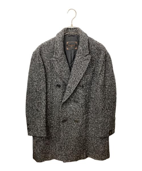 PALTO（パルト）PALTO (パルト) ウールコート グレー ブラック サイズ:50の古着・服飾アイテム