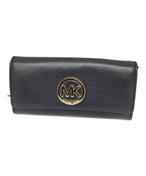 MICHAEL KORS（マイケル・コース）MICHAEL KORS (マイケルコース) 長財布 ブラック ブラックの古着・服飾アイテム
