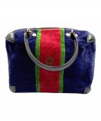 Roberta di camerinoロベルタ ディ カメリーノ）の古着「スエードハンドバッグ」｜ネイビー×レッド