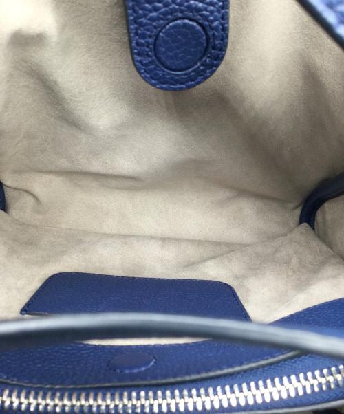 Kate Spade（ケイトスペード）Kate Spade (ケイトスペード) ノット デニム チェック ミディアム クロスボディ トート ネイビーの古着・服飾アイテム