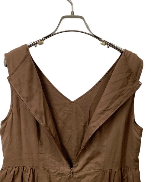 LE CERCLE par rope'（ル セルクル パー ロペ）LE CERCLE par rope' (ル セルクル パー ロペ) ノースリーブワンピース　ブラウン ブラウン サイズ:Free 未使用品の古着・服飾アイテム