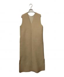 Ameri（アメリ）の古着「ノースリーブ・キャミソールワンピース　ベージュ」｜ベージュ