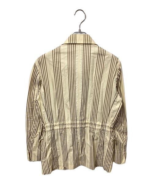 PAUL SMITH（ポールスミス）Paul Smith (ポールスミス) ストライプジャケット　イエロー×ブラウン アイボリー サイズ:Mの古着・服飾アイテム