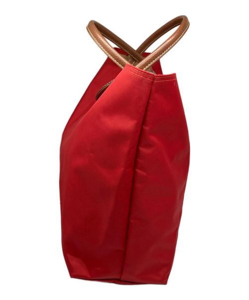 LONGCHAMP（ロンシャン）LONGCHAMP (ロンシャン) ル・プリアージュ レッド×ブラウンの古着・服飾アイテム