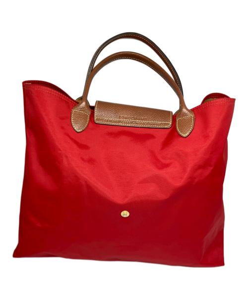 LONGCHAMP（ロンシャン）LONGCHAMP (ロンシャン) ル・プリアージュ レッド×ブラウンの古着・服飾アイテム