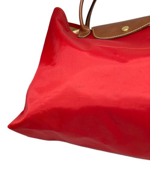 LONGCHAMP（ロンシャン）LONGCHAMP (ロンシャン) ル・プリアージュ レッド×ブラウンの古着・服飾アイテム