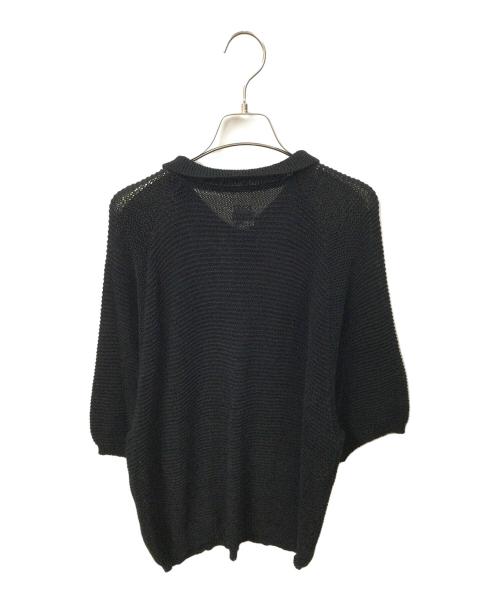 SASQUATCHfabrix.（サスクワッチファブリックス）SASQUATCHfabrix. (サスクワッチファブリックス) ニットポロシャツ ブラック サイズ:Mの古着・服飾アイテム