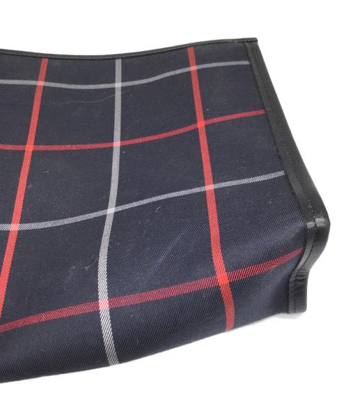 Burberry's（バーバリー）Burberry's (バーバリーズ) クラッチバッグ チェック ネイビー ネイビーの古着・服飾アイテム