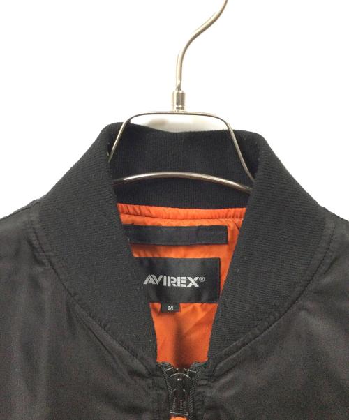 AVIREX（アヴィレックス）AVIREX (アヴィレックス) EMAKE COMBINATION MA-1 ブラック×オレンジ サイズ:Mの古着・服飾アイテム