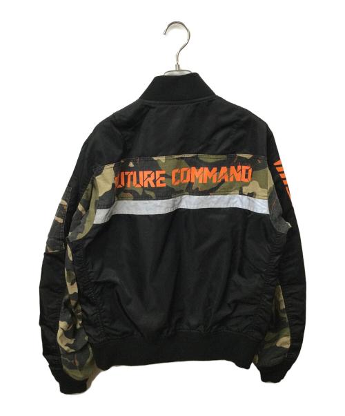 AVIREX（アヴィレックス）AVIREX (アヴィレックス) EMAKE COMBINATION MA-1 ブラック×オレンジ サイズ:Mの古着・服飾アイテム