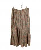 SOILソイル）の古着「北欧暮らしの道具店別注 花柄スカート」｜ベージュ