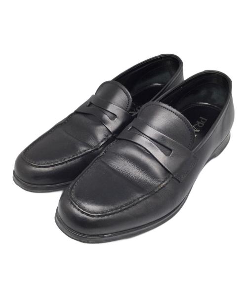 PRADA（プラダ）PRADA (プラダ) コインローファー ブラック ブラック サイズ:24.5の古着・服飾アイテム