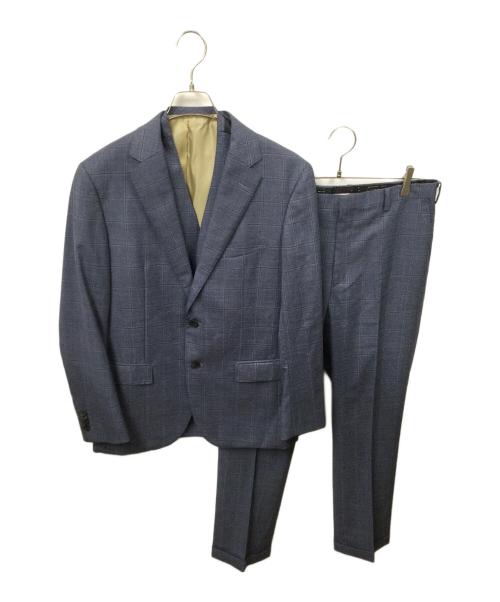 BLACK LABEL CRESTBRIDGE（ブラックレーベル クレストブリッジ）BLACK LABEL CRESTBRIDGE (ブラックレーベル クレストブリッジ) 3ピーススーツ ネイビー ネイビー サイズ:Lの古着・服飾アイテム