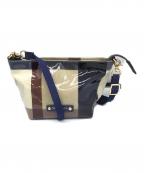 BLUE LABEL CRESTBRIDGEブルーレーベルクレストブリッジ）の古着「ショルダーバッグ ベージュ×ネイビー」｜ベージュ×ネイビー