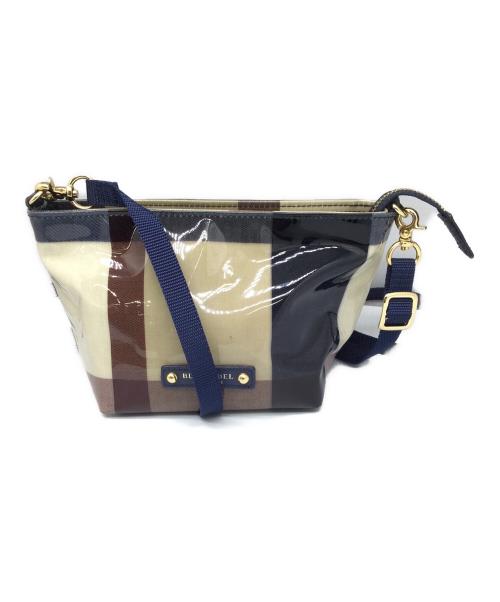 BLUE LABEL CRESTBRIDGE（ブルーレーベルクレストブリッジ）BLUE LABEL CRESTBRIDGE (ブルーレーベルクレストブリッジ) ショルダーバッグ ベージュ×ネイビー ベージュ×ネイビーの古着・服飾アイテム