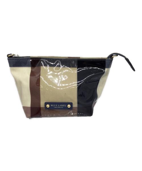 BLUE LABEL CRESTBRIDGE（ブルーレーベルクレストブリッジ）BLUE LABEL CRESTBRIDGE (ブルーレーベルクレストブリッジ) ショルダーバッグ ベージュ×ネイビー ベージュ×ネイビーの古着・服飾アイテム