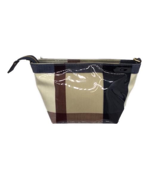 BLUE LABEL CRESTBRIDGE（ブルーレーベルクレストブリッジ）BLUE LABEL CRESTBRIDGE (ブルーレーベルクレストブリッジ) ショルダーバッグ ベージュ×ネイビー ベージュ×ネイビーの古着・服飾アイテム