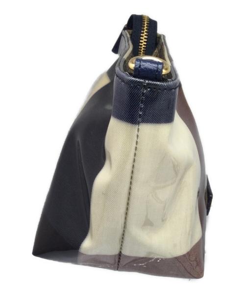 BLUE LABEL CRESTBRIDGE（ブルーレーベルクレストブリッジ）BLUE LABEL CRESTBRIDGE (ブルーレーベルクレストブリッジ) ショルダーバッグ ベージュ×ネイビー ベージュ×ネイビーの古着・服飾アイテム