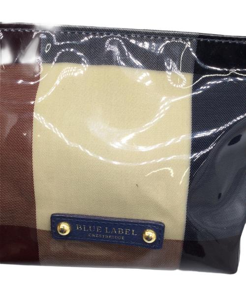 BLUE LABEL CRESTBRIDGE（ブルーレーベルクレストブリッジ）BLUE LABEL CRESTBRIDGE (ブルーレーベルクレストブリッジ) ショルダーバッグ ベージュ×ネイビー ベージュ×ネイビーの古着・服飾アイテム